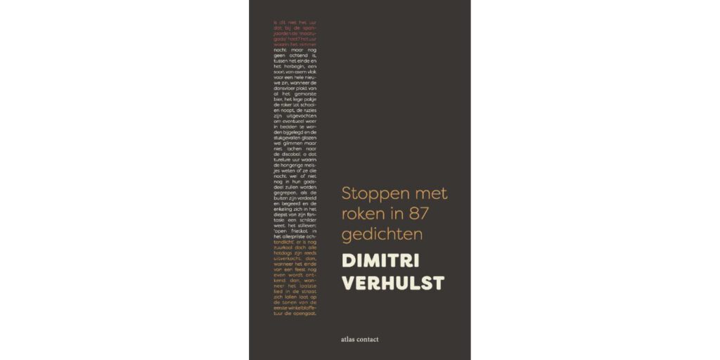 Stoppen met roken in 87 gedichten Dimitri Verhulst